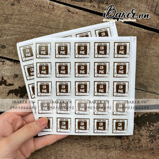 Tem nhân trung thu, tem decal vuông, tem dán (25 tem/tờ)