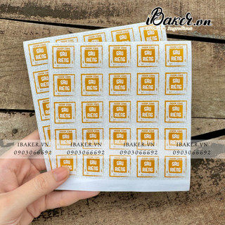 Tem nhân trung thu, tem decal vuông, tem dán (25 tem/tờ)