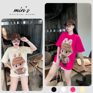 Áo Phông Labubu Nam Nữ Vải Cotton 2 Chiều Thoáng Mát, Áo Thun Unisex Form Rộng Tay Lỡ HotTrend 2025