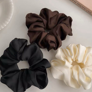 Cột tóc scrunchies size lớn vải lụa nhiều màu MC832