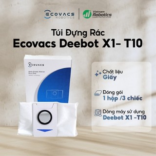 Túi Đựng Rác dành Cho Ecovacs Deebot X1 Omni, T10 Plus, T10 Omni - Phiên bản quốc tế - Hàng chính hãng