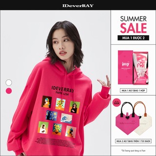  Áo hoodie unisex cao cấp chính hãng IDEVERRAY Pixelate form oversize chất nỉ
