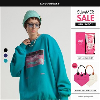  Áo sweater unisex cao cấp chính hãng IDEVERRAY Illusion form oversize chất nỉ
