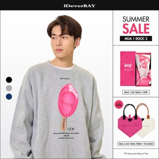  Áo sweater unisex cao cấp chính hãng IDEVERRAY Popsicle form oversize chất nỉ 430gsm