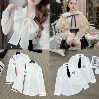 Áo sơ mi nữ dài tay nhiều mẫu