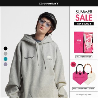 Áo hoodie unisex cao cấp chính hãng IDEVERRAY Foloral form oversize chất nỉ