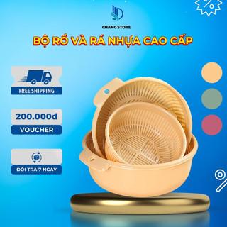 Bộ Rổ Và Rá Nhựa Cao Cấp Có Nhiều Kích Cỡ Tiện Dụng Cho Mọi Nhà