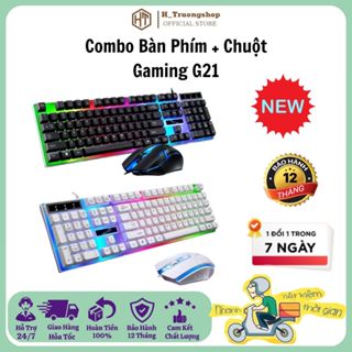 Combo Bàn Phím Chuột Gaming G21, LED 7 Màu, Phím Giả Cơ LED Siêu Đẹp, Cực Kỳ Nhạy, Bảo Hành 12 Tháng