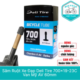 Săm ruột xe đạp deli tire 700x19-23c van mỹ av 60mm