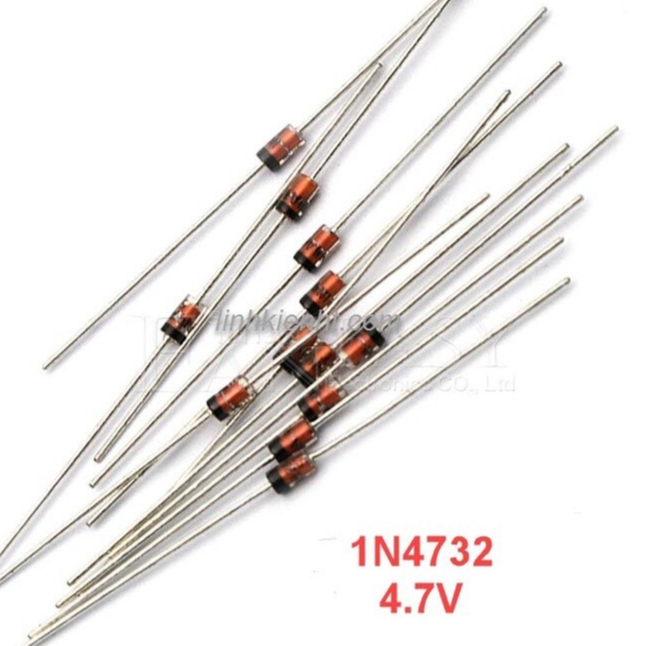 100 con Đi ốt zener 4.7V 1N4732A 1W DO-41