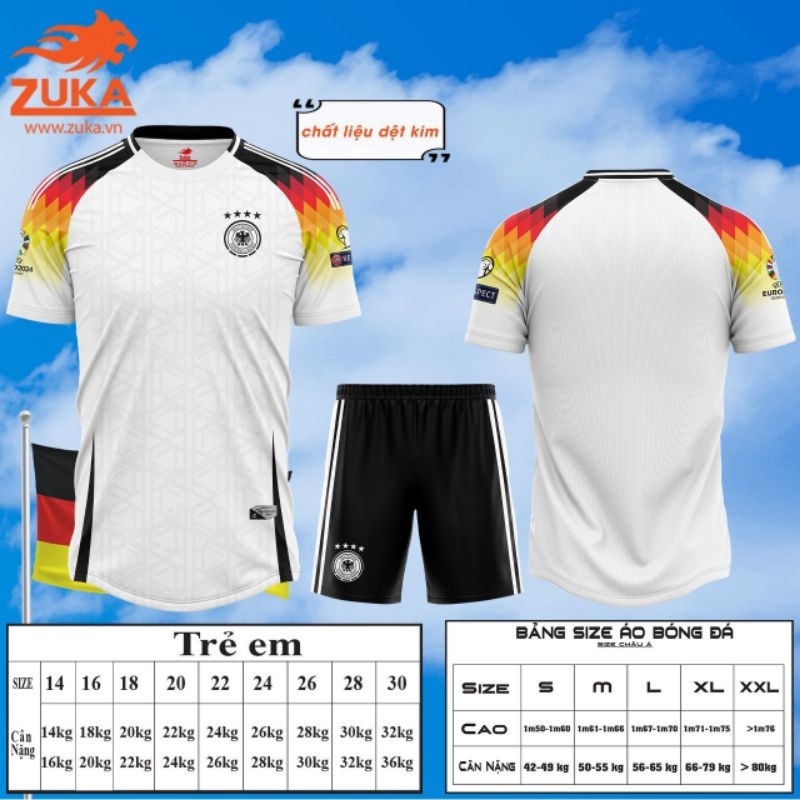 Áo đá Bóng các Đội Tuyển thi đấu Euro 2024 , áo đá banh thấm hút mồ hôi
