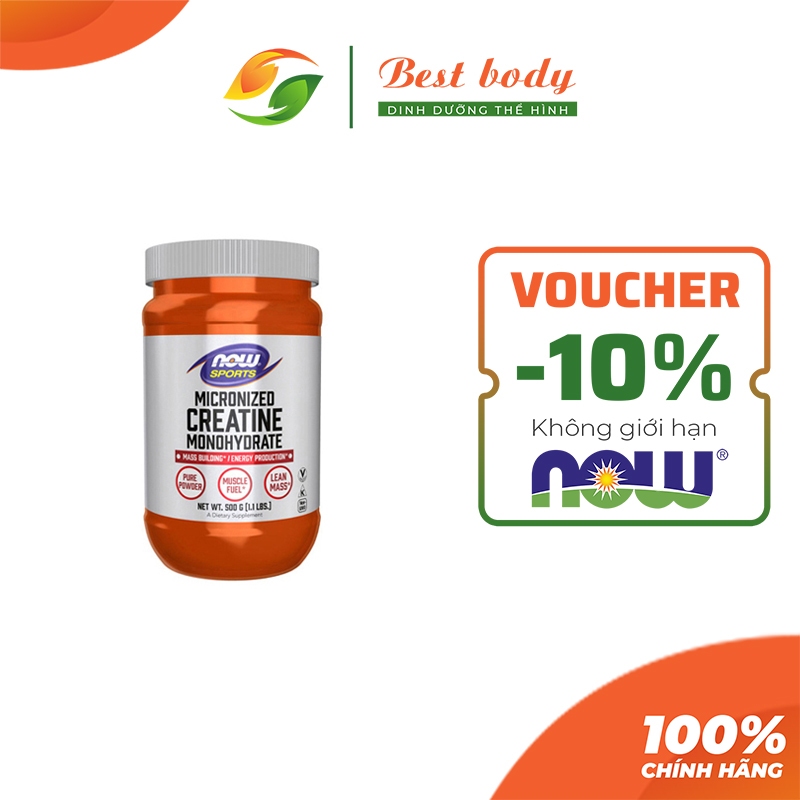 NOW MICRONIZED CREATINE MONOHYDRATE Hỗ Trợ Phát Triển Cơ Bắp Tăng Hiệu Suất Tập Luyện