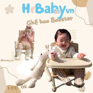 Ghế ăn dặm Hoo Booster gấp gọn phong cách Hàn Quốc, lý tưởng cho bé khi du lịch.