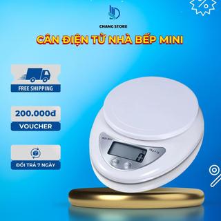 Cân Điện Tử Nhà Bếp Mini Electronic Kitchen Scale, Cân Thực Phẩm Loại  5Kg Tiện Dụng Cho Mọi Nhà