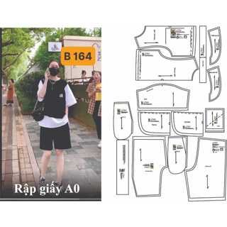 Rập giấy bộ thun quần ngố mã 1313 (BẢN VẼ)