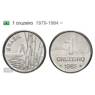 Đồng xu 1 cruzeiro của brazil 1979-1984