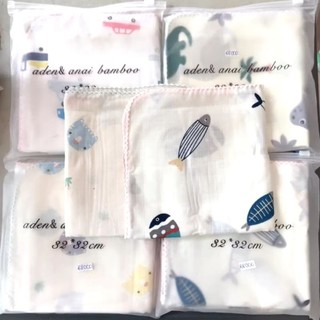 Set 5 khăn mặt, khăn sữa xô aden cao cấp