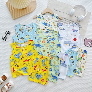 [8-20kg] Bộ Quần Áo Bé Trai, Đồ Bộ Bé Trai, Đồ Bộ Mặc Nhà Bé Trai Vải Tôn (Tole-Lanh) Mềm Mịn Mát MeGauu - BTT3