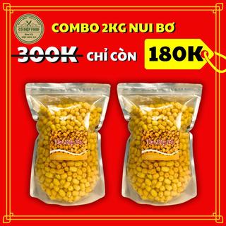 Combo 2kg nui chiên bơ sấy mắm tỏi