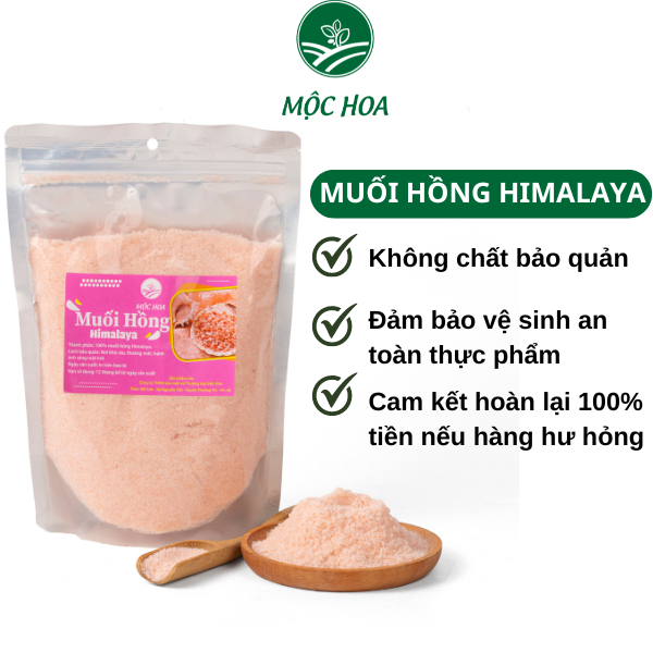 Muối hồng Himalaya hạt mịn/hạt to thô nấu ăn, spa, pha chế