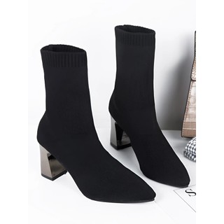 Boot len gót bạc (len dày dặn l1)