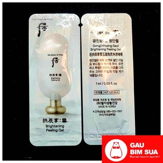 Tẩy da chết làm sáng, mịn da dạng Gel Whoo trắng Gongjinhyang Seol Brightening Peeling