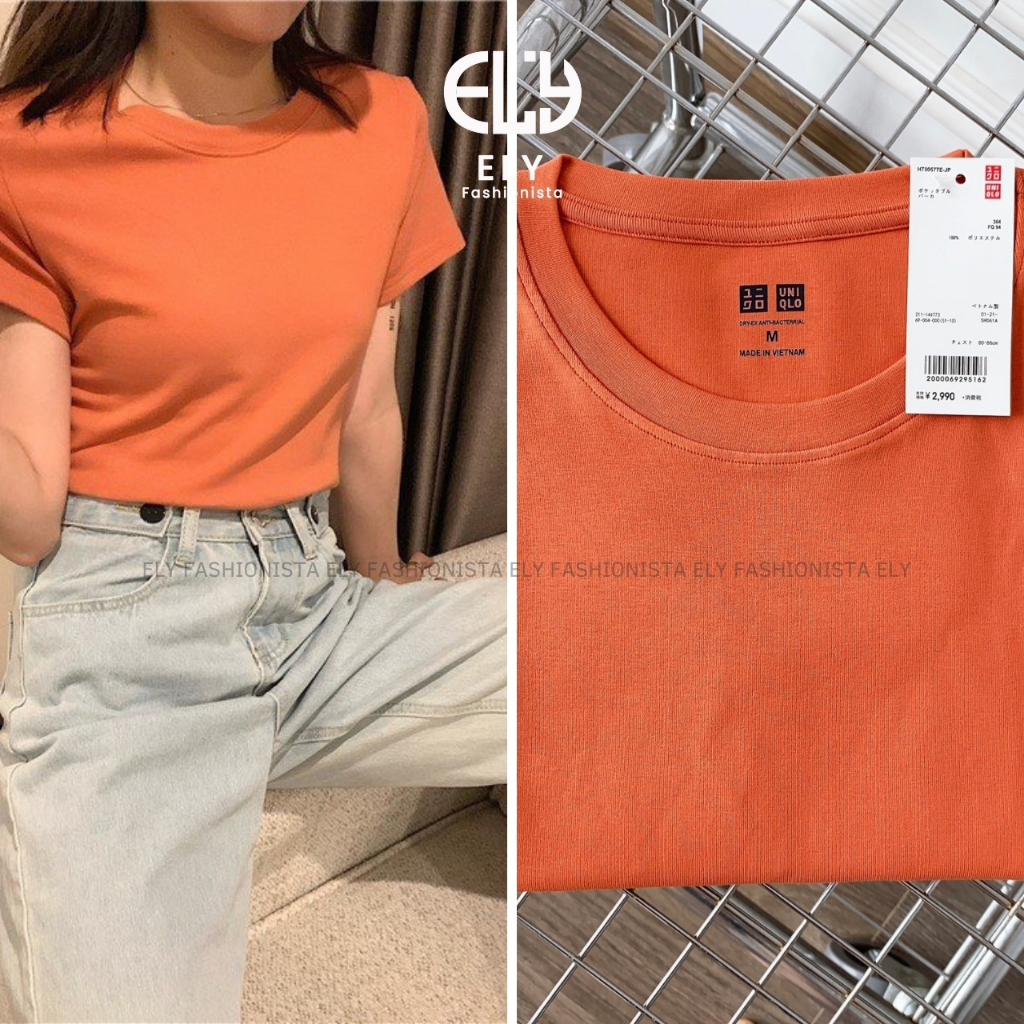 Áo thun nữ ELY trơn cổ tròn cộc tay dáng vừa basic cao cấp áo phông trơn nữ cotton chất đẹp ELY207 | BigBuy360 - bigbuy360.vn