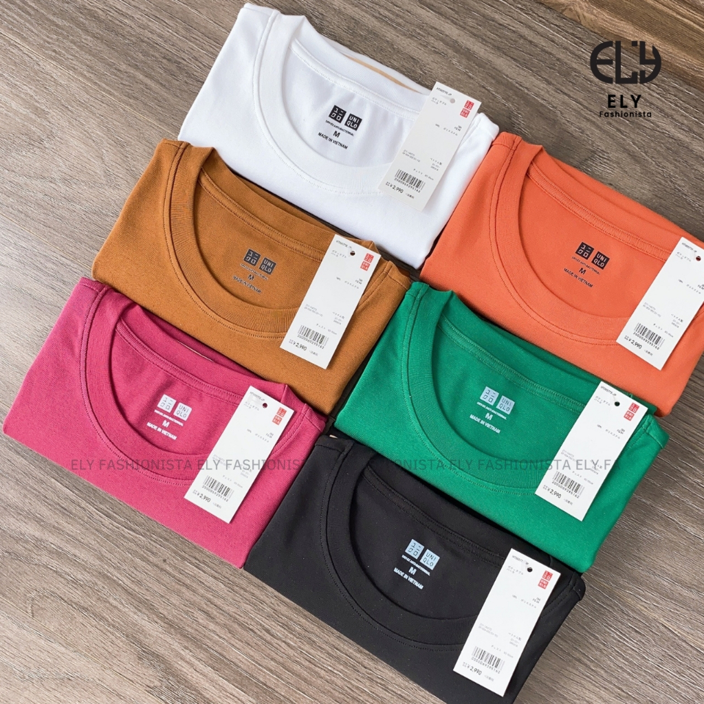 Áo thun nữ ELY trơn cổ tròn cộc tay dáng vừa basic cao cấp áo phông trơn nữ cotton chất đẹp ELY207 | BigBuy360 - bigbuy360.vn