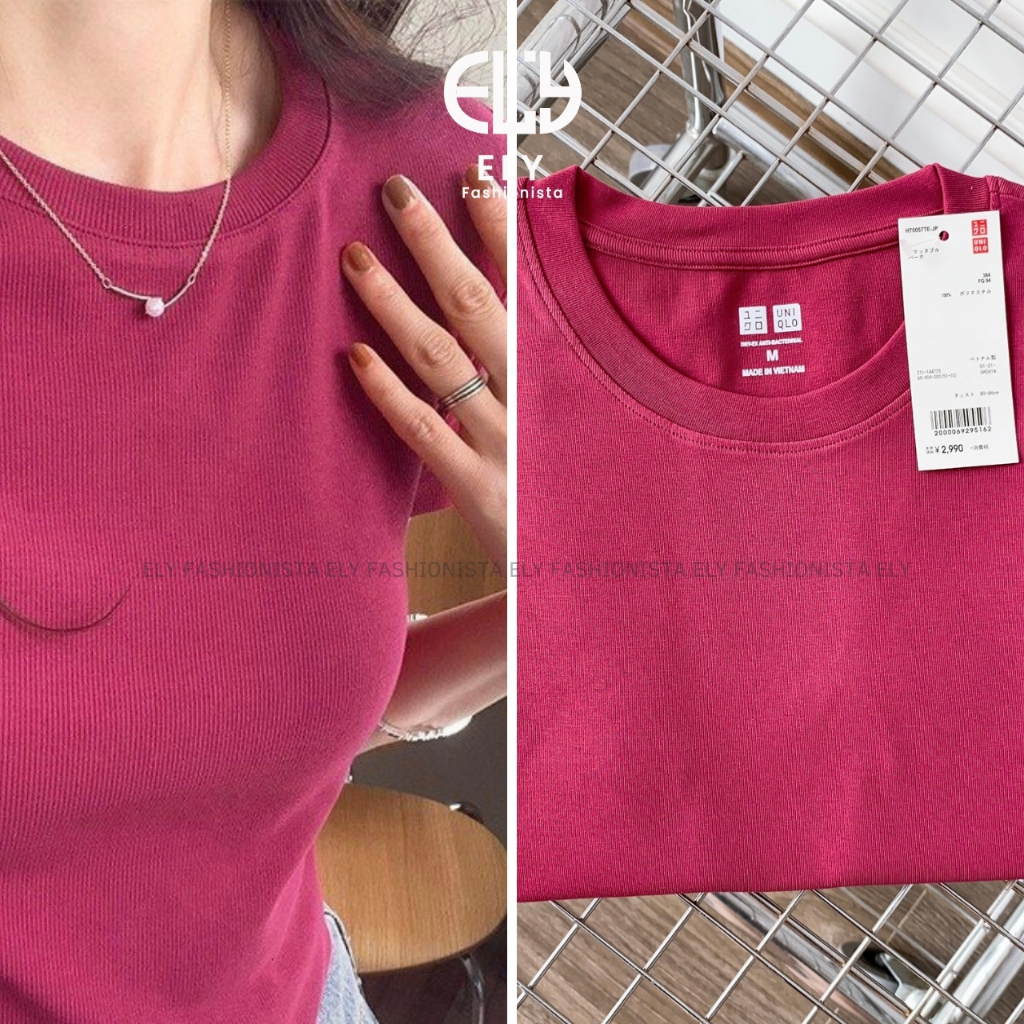 Áo thun nữ ELY trơn cổ tròn cộc tay dáng vừa basic cao cấp áo phông trơn nữ cotton chất đẹp ELY207 | BigBuy360 - bigbuy360.vn