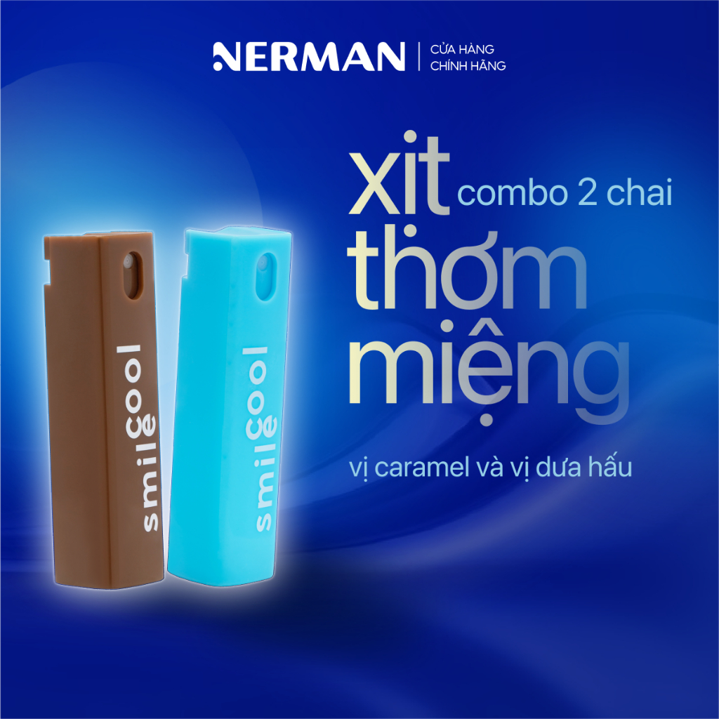 Xịt thơm miệng Spray & Kiss Nerman vị kẹo hoa quả bạc hà the mát cho nam nữ chai 10ml