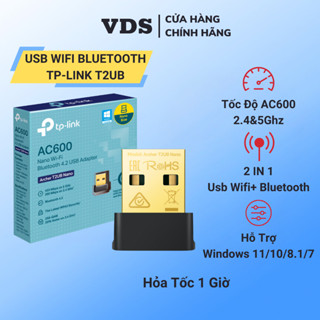  USB WiFi Bluetooth TP-Link T2UB 5Ghz 600Mbps cho Laptop PC máy bàn- VDS SHOP 