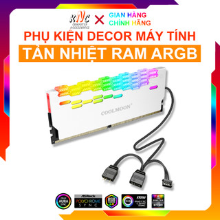Tản Nhiệt Ram Coolmoon RA-2 Trắng Led 5v ARGB Đồng Bộ Mainboard - Hàng Fullbox