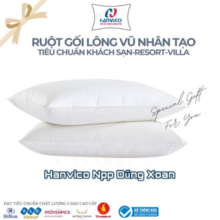 Ruột gối Microfiber Hanvico lông vũ nhân tạo tiêu chuẩn Khách sạn cao cấp