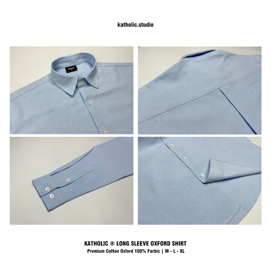 [Deal Sốc] ComBo Ưu Đãi Áo Sơ Mi Trơn Tay Dài Nam Nữ Hàn Quốc Local Brand KATHOLIC Chất Liệu Oxford Form Rộng KAT019 | BigBuy360 - bigbuy360.vn