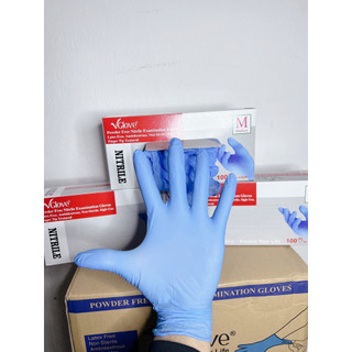 GĂNG TAY VGLOVE NITRILE KHÔNG BỘT XANH