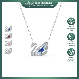 Dây chuyền bạc nữ TLEE thiên nga đá nhẩy màu sắc lấp lánh TLEE JEWELRY D0311