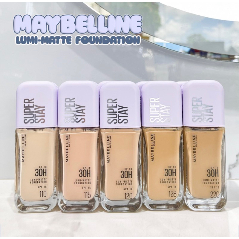 Kem Nền Maybelline Super Stay Lumi-Matte 30H Foundation SPF16 tạo lớp nền căng sáng, che phủ siêu nhẹ mặt