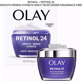[Bản Mỹ] Kem Dưỡng Da Ban Đêm Olay Retinol 24 Peptide Night Hydrating Moisturizer Fragrance Free 48g