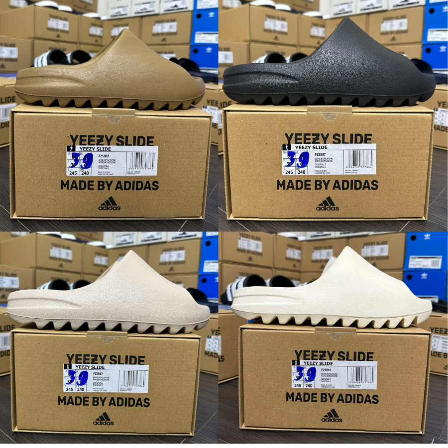 Dép Bánh Mì YZ Đế Cao (Fullbox tặng tất )  - Dép Bánh Mì YZ Vân Nhám 2024