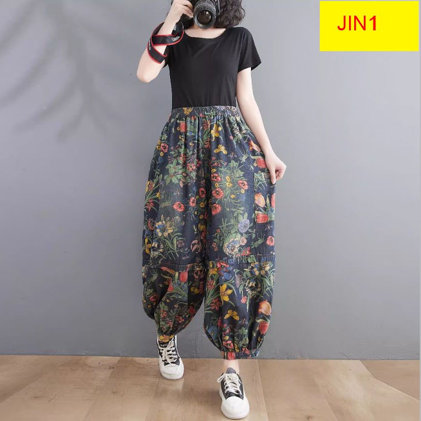 Quần jean họa tiết mới màu sắc đẹp dáng xinh mã JIN1