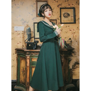 B39 - Đầm retro phong cách thuỷ thủ dưới 60kg