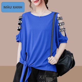 [5 màu] Áo Kiểu Nữ Đẹp Độc Lạ Hót 2024, Cổ tròn, Dây buộc, dáng rộng, thời trang