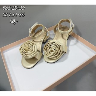giày cao gót  hoa xinh cho bé full box