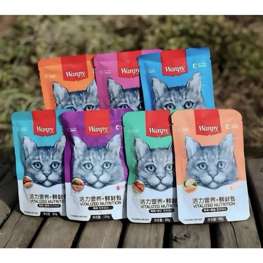 Pate Wanpy gói 80g cho mèo tổng hợp 7 vị PetCare