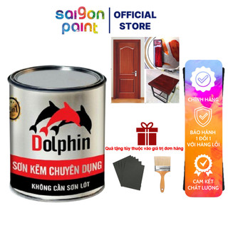 Tặng cọ hoặc nhám tùy theo giá trị đơn Sơn bóng cánh gián Dolphin, sơn màu gỗ như mới chỉ cần dùng cọ, đẹp và dễ sơn