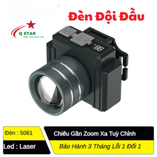 Đèn Pin Đội Đầu Raybow 5061 Chiếu Gần Zoom Xa Trang Bị 2 Pin 18650 Thời Gian Sử Dụng 4 Có Màn Hình Báo Pin