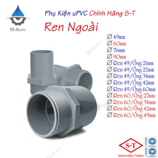 Ren ngoài, nối răng ngoài phi 49, 60, 76, 90, 49/21, 49/27, 49/34, 49/42, 49/60, 60/27, 60/34, 60/42, 60/49mm.