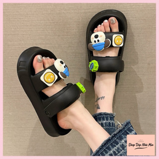 Dép sandal quai hậu nữ 3cm nâng đế bánh mì quai ngang phù hợp học sinh đi văn phòng du lịch girl phố