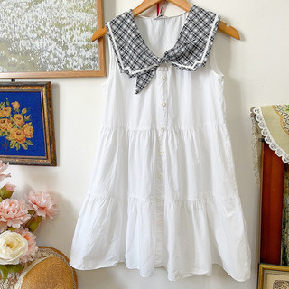 Đầm xô trắng cổ thuỷ thủ