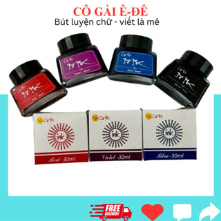  Mực bút máy ink Leta màu Tím Xanh Đỏ Đen 30ml bền màu không lắng cặn 